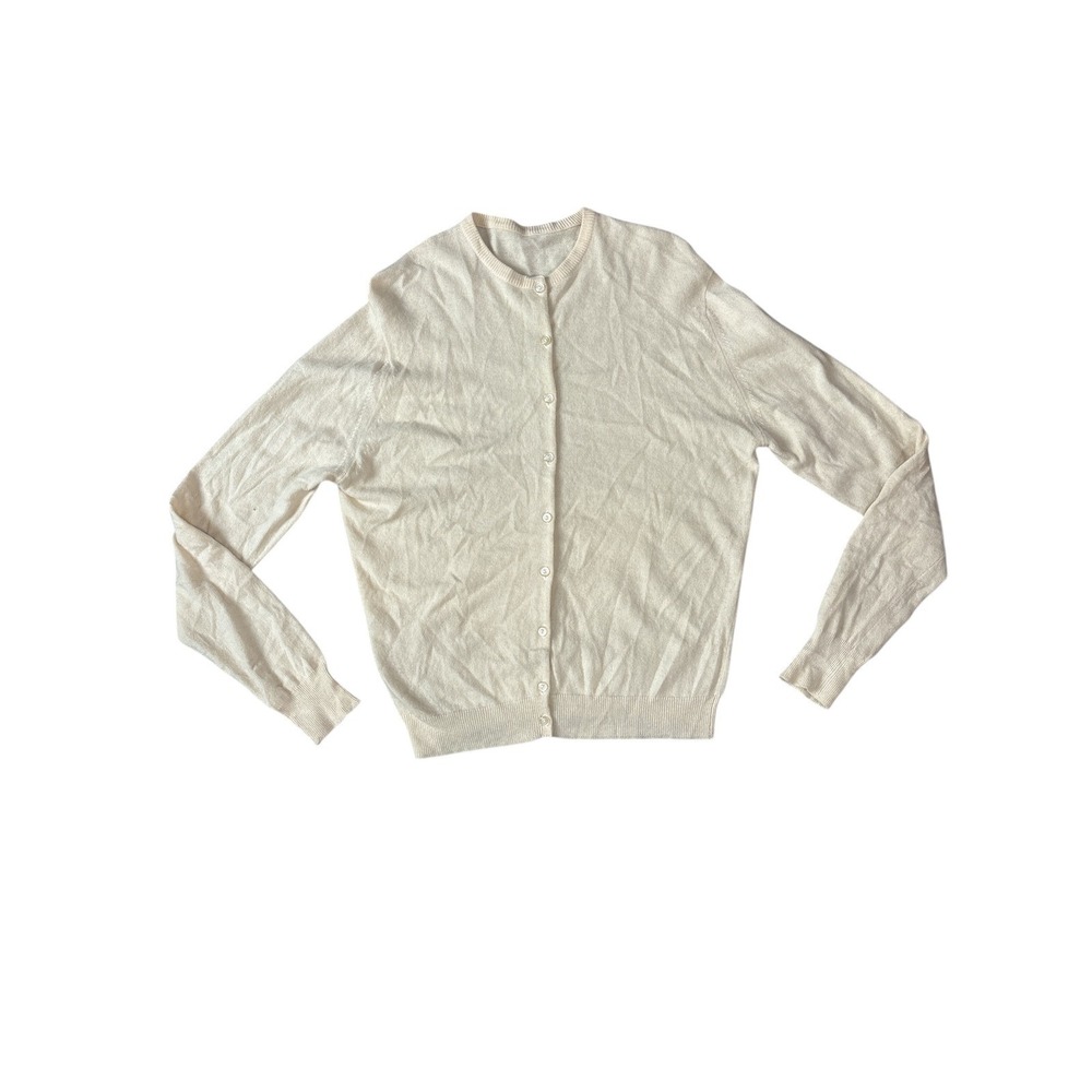 VTG Pringle of Scotland‎ Butter Yellow Cashmere Cardigan